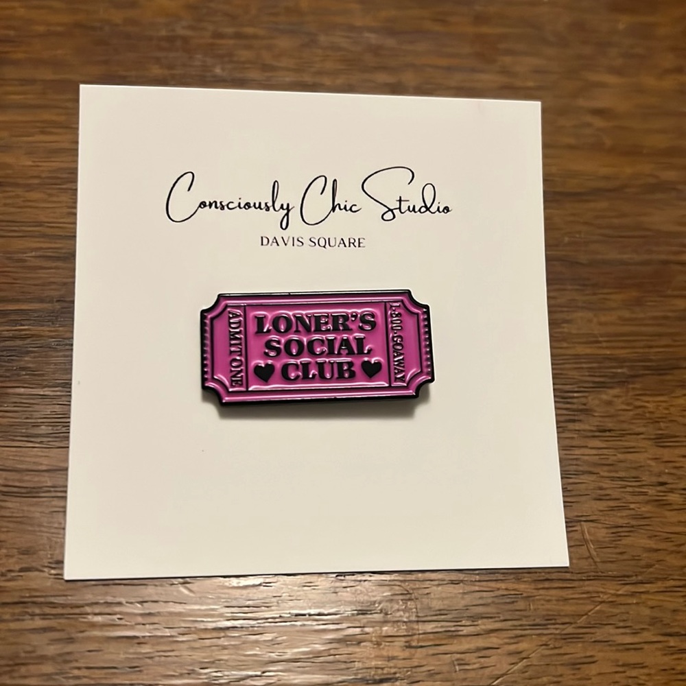 Movie Ticket Enamel Pin